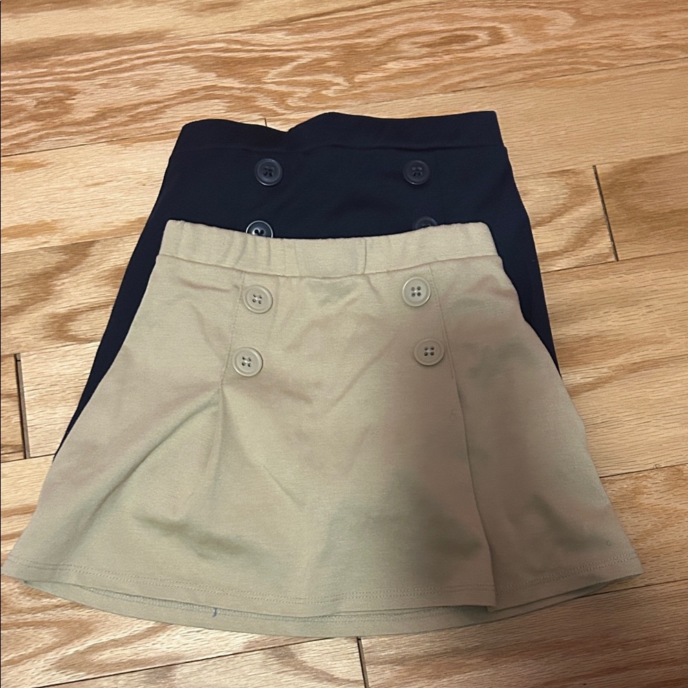 The Children's Place Navy Blue and Tan Skorts